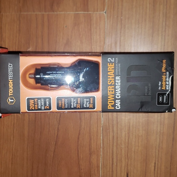 NIB "ToughTested" Power Share 2 Fast Charge Car Charger-2 port - Picture 1 of 4